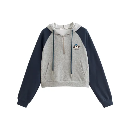 MIZIQI Темно-синий синий женский свитшот