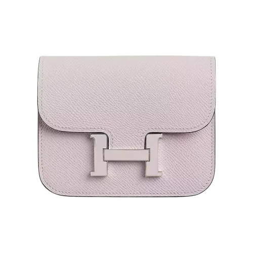 HERMES Constance Slim Epsom Телячья кожа Кошелек Женские 09 Розово-фиолетовый Pâle Фантастический фиолетовый