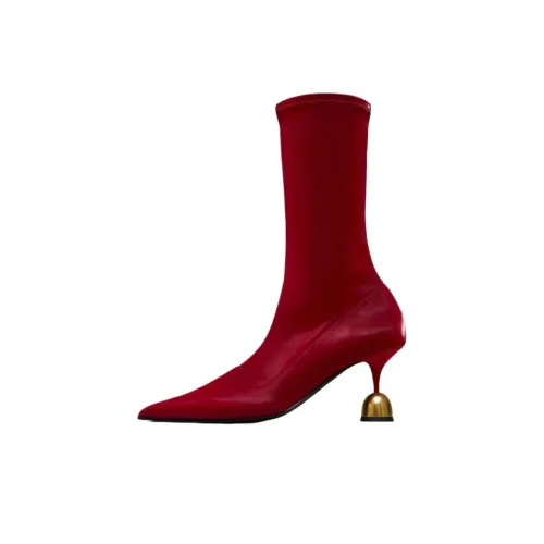 VANDA NOVAK Penelope Ботильоны 6,5 см Женские Красные