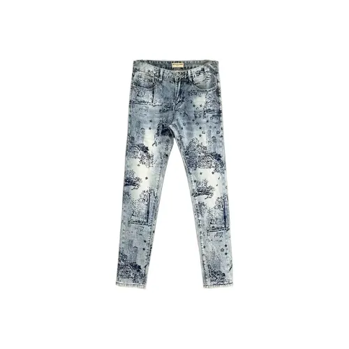 ZMHT Blue Unisex Jeans ZMHT Синий Унисекс Джинсы