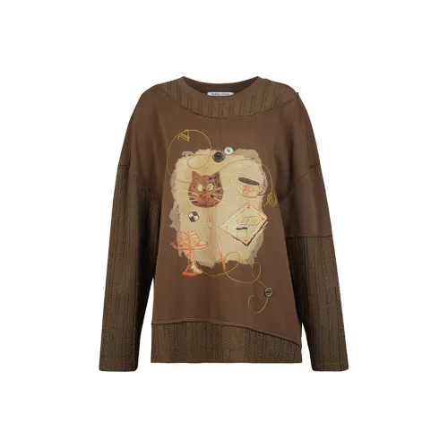 Valeria Obbaco Свитшот Женский Коричневый