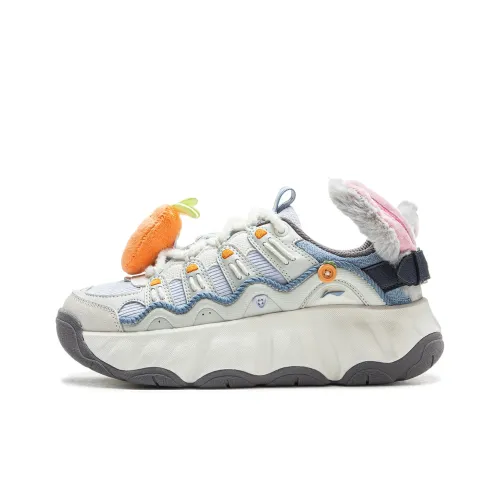 DISHINIFENGKUANGDONGWUCHENG x Подкладка Shock Absorbers Oтскок Низкий Топ Повседневная обувь Женская Синие Серые