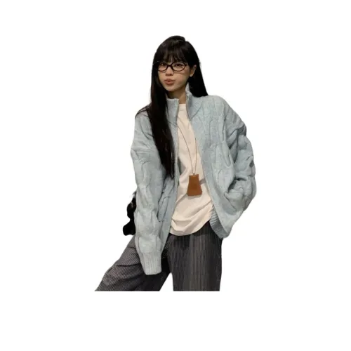 PZHK Молочно-синий Свитер Унисекс Трикотаж