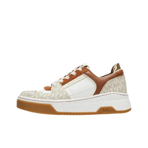 MICHAEL KORS LEXI Низкий Топ Стильные Скейтбординги Женские Белые Коричневые