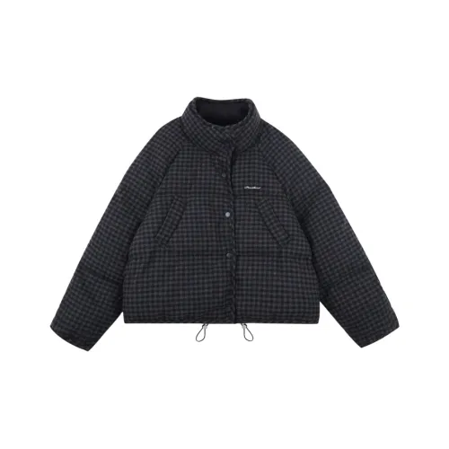 YINLEI Синий Клетка Женская Пуховая Куртка