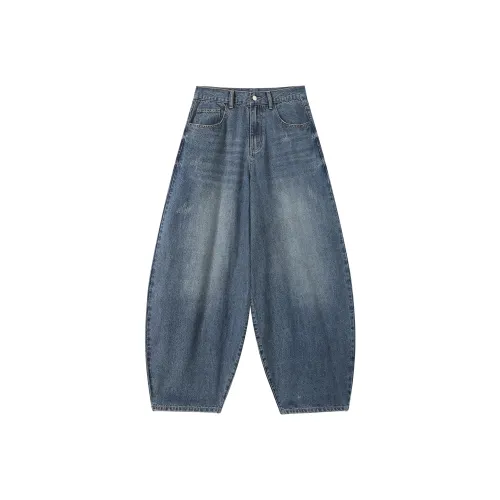 NewJnxs Темно-синий Унисекс Джинсы