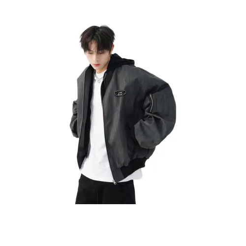 LQMVB Черный Серый Цвет Унисекс Куртки