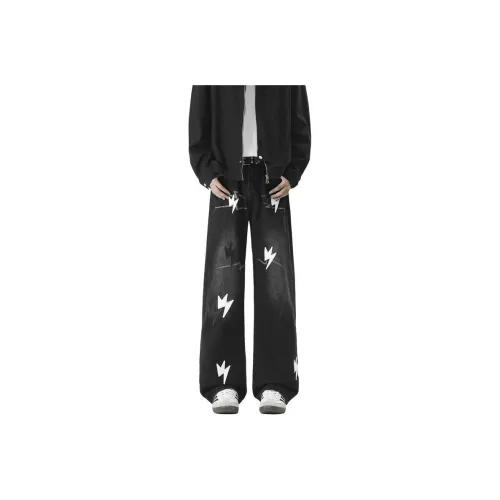 JIARONG Черные Унисекс Джинсы