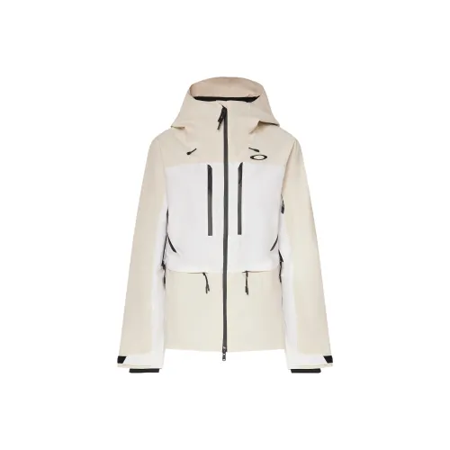 Oakley Бежевый Белый Женская Лыжная Куртка