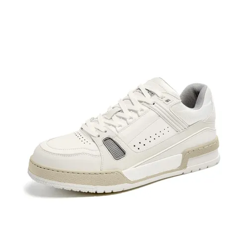 HD Корейский стиль Белый Низкий топ Повседневная обувь Мужская Белая