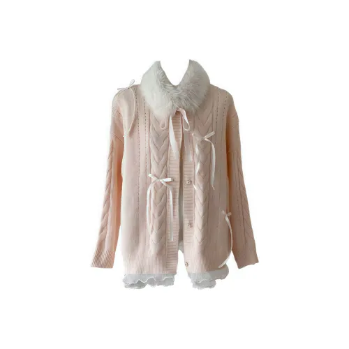 KYKW Розовый с меховым воротником Женский трикотаж