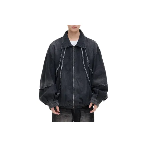 GANGZAI Черный Унисекс Джинсовые куртки