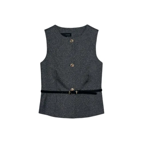 ZARA Зебра с принтом серые женские топы без рукавов