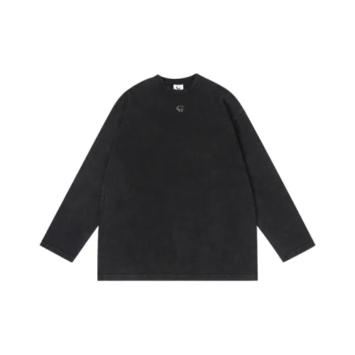 Couple Hunnid Промытый Длинный Рукав Т-Рубашка Унисекс