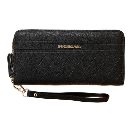 ALOENEY ПУ (полиуретан) Кошелек Женские Черный