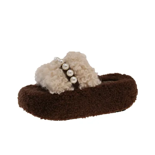 Rutai Резиновая подошва ворсистый противоскользящий хлопковые тапочки женские