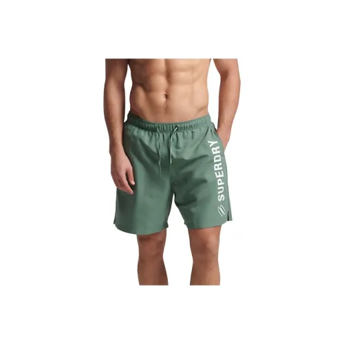 SUPERDRY Зеленые Мужские Плавательные Шорты