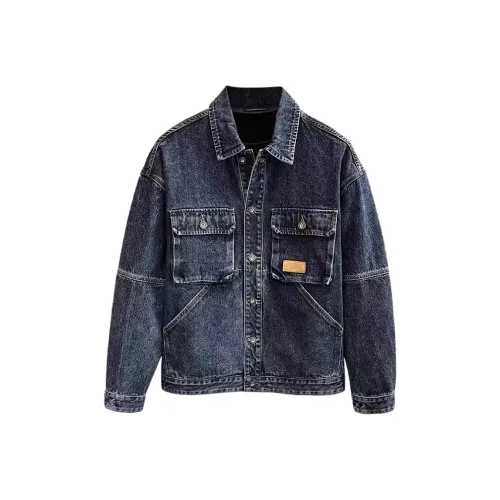THINGYLAB Синий Мужской Джинсовые Куртки