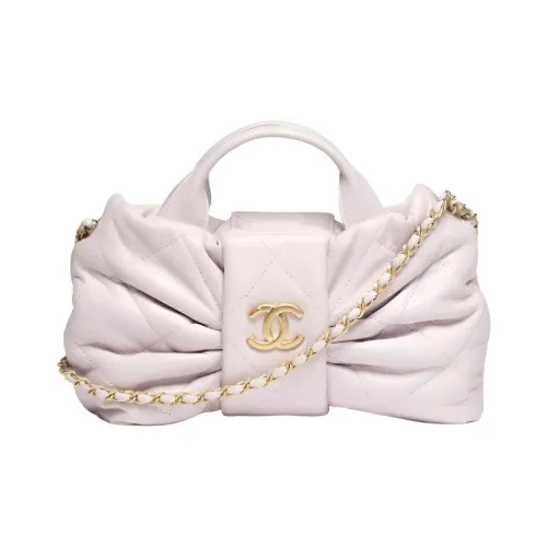 CHANEL Lambskin One Shoulder Bag Mini Women's Light Pink