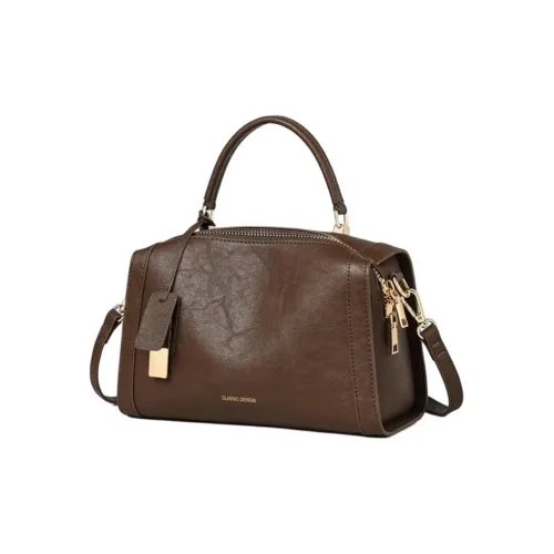 COMELY Спилок коровьей кожи Основа Синтетическая кожа Внешняя сторона+Синтетическая кожа Сумка Женская Кофейного цвета