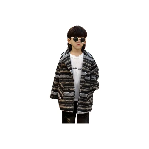 Hua Le Ji Черное Детский сад Шерстяное пальто