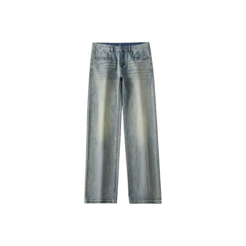 KM Светло-Синие Унисекс Джинсы