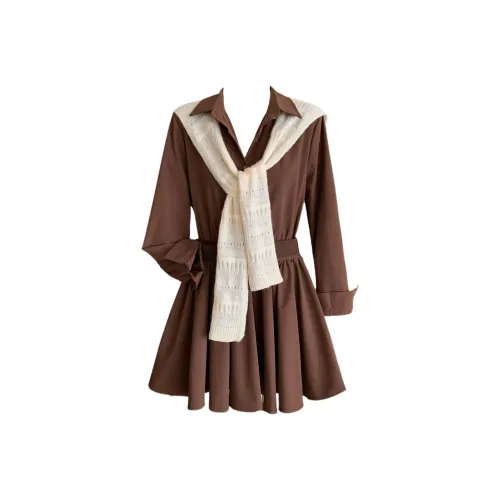 Udon House Длинное платье с длинными рукавами женское