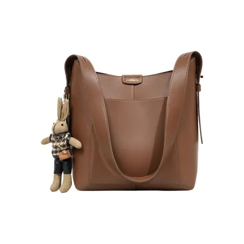 MILLIE'S Сумка через плечо из коровьей кожи и синтетической кожи большая женская карамельного цвета