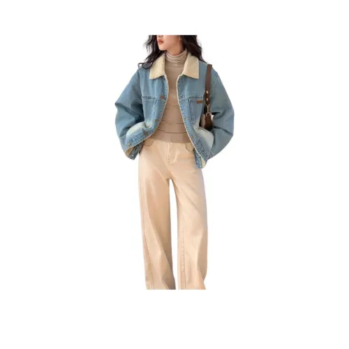 BONAS Светло-синий с флисовой подкладкой женские пуховики