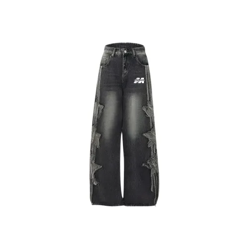 MUSCLETECH Черный Серый Унисекс Джинсы