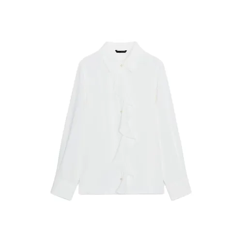 ZARA Морозный Белый Женские Рубашки