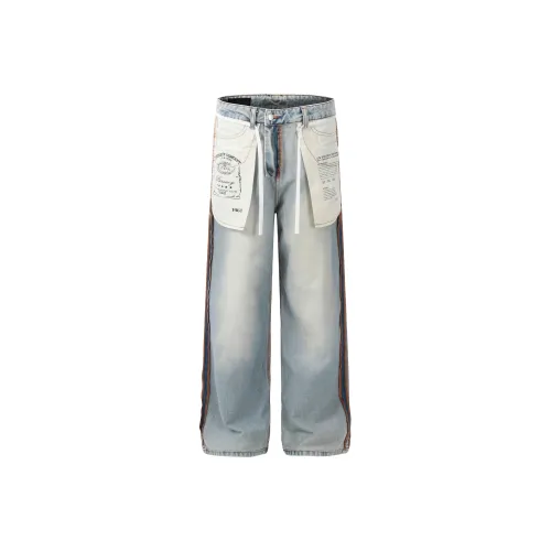 FDYZ Синий Унисекс Джинсы