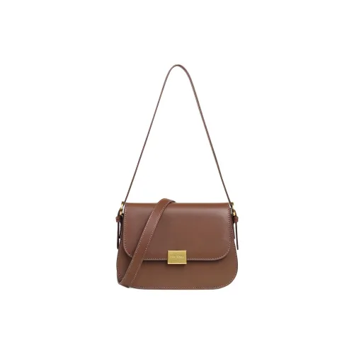 teenmix Сумка через плечо из коровьей кожи маленькая квадратная сумка плечевая сумка среднего размера женская желто-коричневая черная экрю