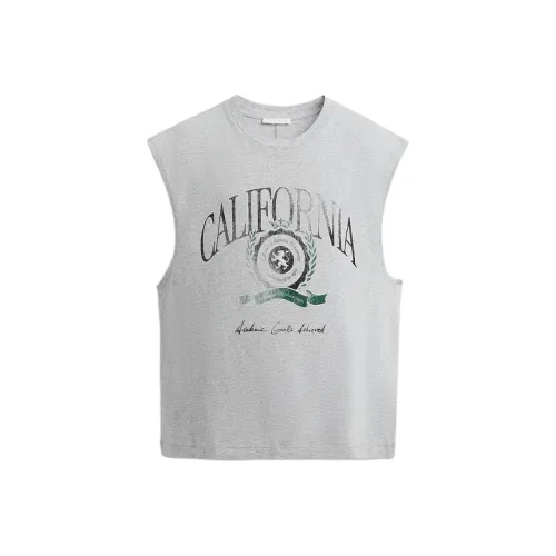 ZARA Мужские майки серого цвета