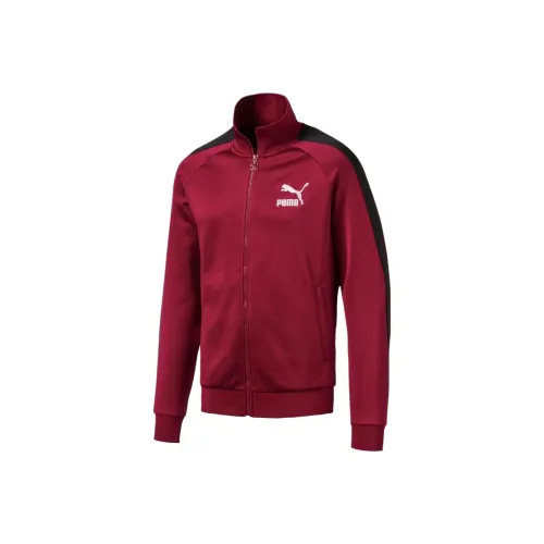 PUMA Iconic T7 Track FW25 Логотип с принтом Трек Ткань с подолом Куртка Мужская