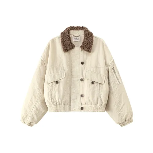 CHUU Белый абрикос Женское короткое пальто