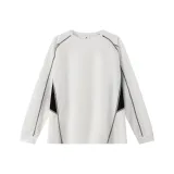 Белый, простой, с длинным рукавом