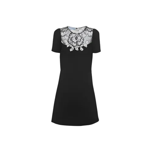 PRADA Короткий рукав Платье Женское Черное