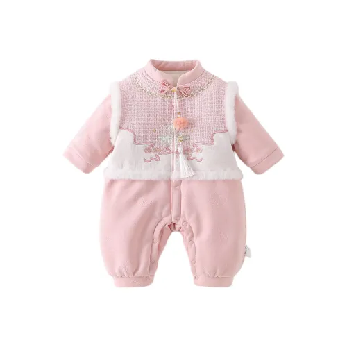 XiaoJinBu Розовый Малыш Комбинезоны Ползунки