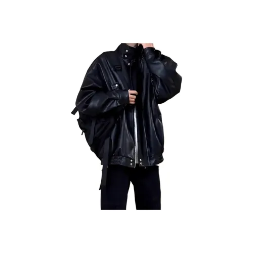 TR Черный Унисекс Кожаные куртки