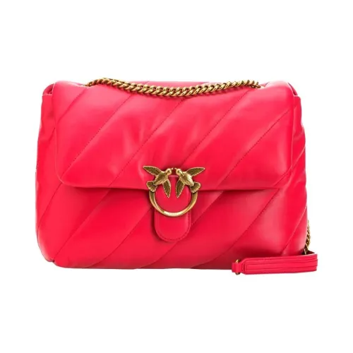 PINKO Puff Sheepskin Pillow Bag Crossbody Bag Large Women's Bright Pink