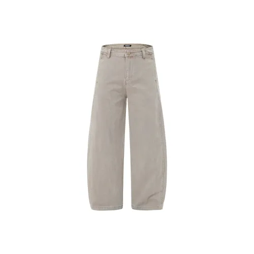 URS GGON Oatmeal Gray Unisex Jeans URS GGON Овсяный серый унисекс джинсы