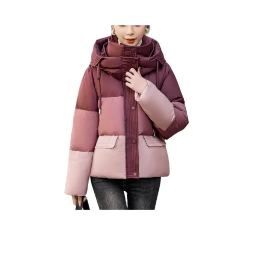 BONAS Темно-розовый Женский пуховик