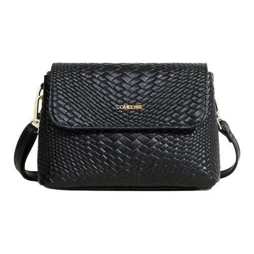 COMELY Коровья кожа с синтетической кожей сумка через плечо маленькая женская черная
