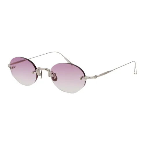 Matsuda Титан OVAL SUNGLASSES Мужской Серебряный
