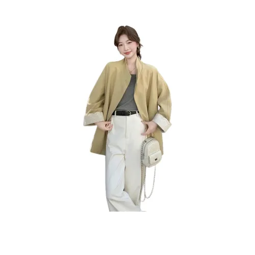 BONAS Khaki Тренчкот Женское Пальто
