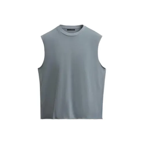 ZARA Blue Men's Tank Tops ZARA Синие Мужские Майки
