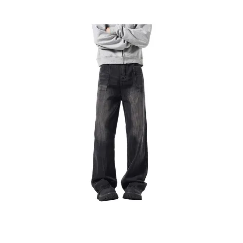 BEAR UNION Черный Серый Унисекс Джинсы