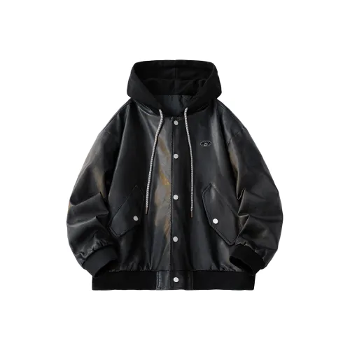 LQMVB Кожа Куртка Пальто Унисекс