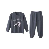 Мужской-Синий Кошка Серый